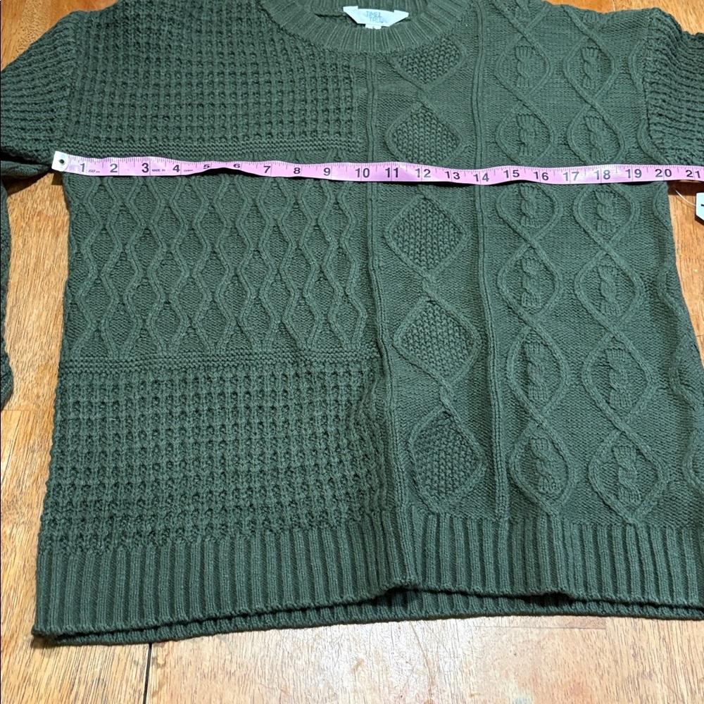 NWT TIME &TRU CABLE KNIT SWEATER - Picture 7 of 8